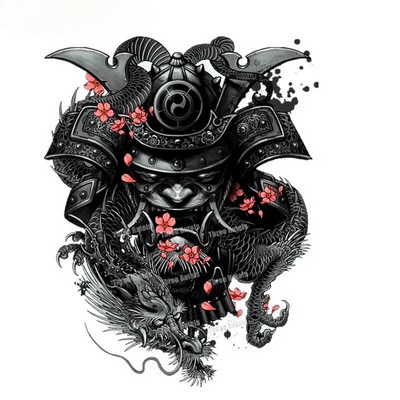 Naljepnica za automobil Smiješni samurajski demon Vinilne naljepnice Naljepnice za ukrašavanje karoserije stražnjeg prozora na braniku automobila Vodootporna zaštita od sunca, 13cm*13cm