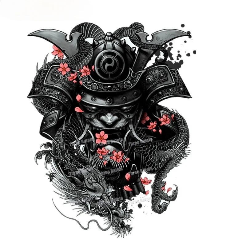 Naljepnica za automobil Smiješni samurajski demon Vinilne naljepnice Naljepnice za ukrašavanje karoserije stražnjeg prozora na braniku automobila Vodootporna zaštita od sunca, 13cm*13cm