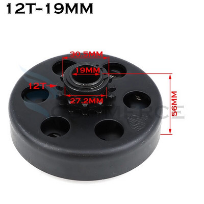 12T 19mm 20mm GO Kart Fun centrbēdzes automātiskais sajūgs 3/4" 12 zobu 35# ķēde ATV kartingam minibike dzinēja piederumi