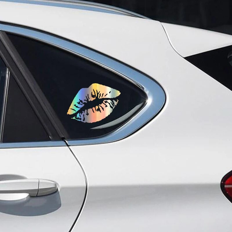 G091 10X7,5CM autómatrica csók ajkak autó motorkerékpár dekoráció tükrözés vízálló autó alakú egyedi matrica autós kiegészítők
