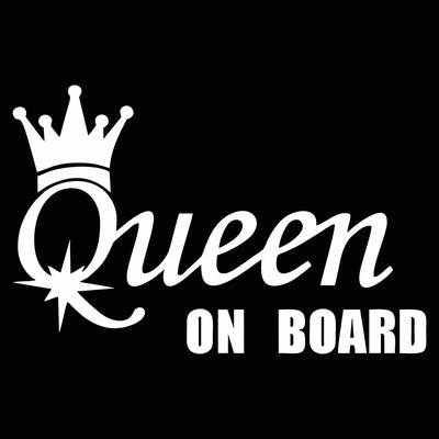 G174 20x13 cm autokleebised Vinüülkleebis QUEEN ON ARD Mootorratta dekoratiivtarvikud Creative Veekindel