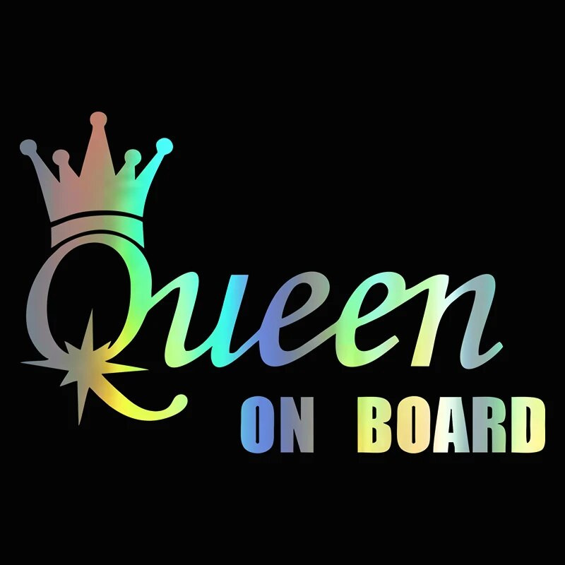 G174 20x13 cm autokleebised Vinüülkleebis QUEEN ON ARD Mootorratta dekoratiivtarvikud Creative Veekindel