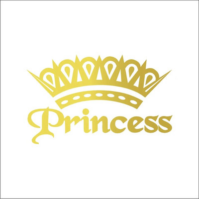 Slatka vruća ružičasta princezina kruna Vinil naljepnica Dekoracija prozora automobila, Elegantne naljepnice za automobile za dame i djevojke Dekor naljepnica za prijenosna računala