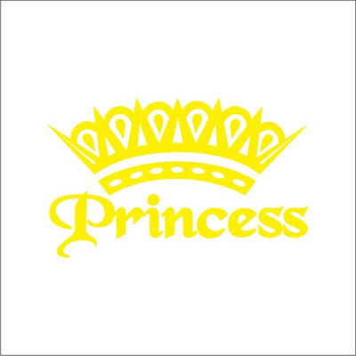 Slatka vruća ružičasta princezina kruna Vinil naljepnica Dekoracija prozora automobila, Elegantne naljepnice za automobile za dame i djevojke Dekor naljepnica za prijenosna računala