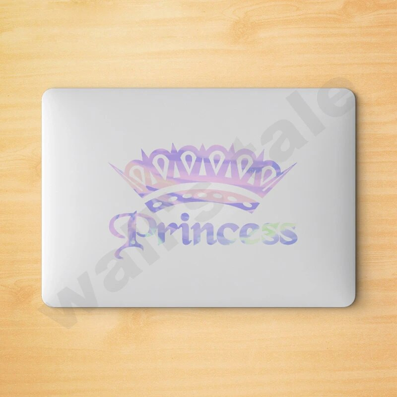 Slatka vruća ružičasta princezina kruna Vinil naljepnica Dekoracija prozora automobila, Elegantne naljepnice za automobile za dame i djevojke Dekor naljepnica za prijenosna računala