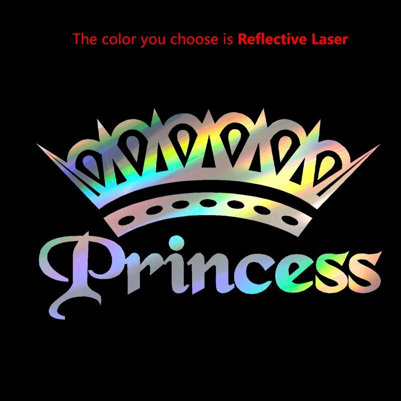 Slatka vruća ružičasta princezina kruna Vinil naljepnica Dekoracija prozora automobila, Elegantne naljepnice za automobile za dame i djevojke Dekor naljepnica za prijenosna računala