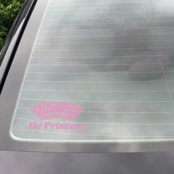 Ισπανική έκδοση De Princesa Car Decal Sticker Crown , Princesa Pegatina Coche