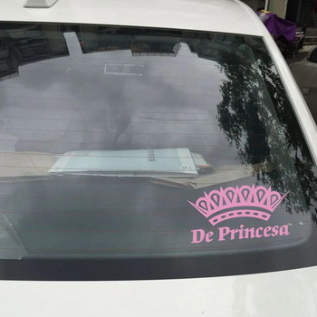 Испанска версия De Princesa Car Decal Sticker Crown, Princesa Pegatina Coche