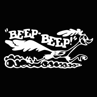 G101 17x7,7 cm Road Runner matrica Rajzfilm OldFast Car Truck Laptop Viny TartozékokDecaCar Kiegészítők