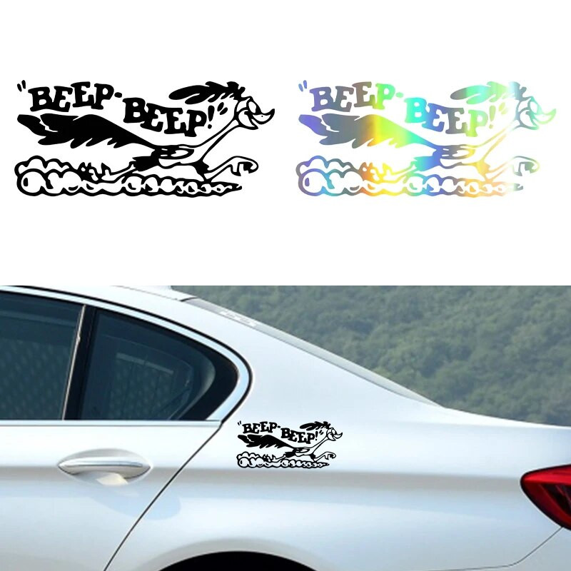 G101 17x7,7 cm Road Runner matrica Rajzfilm OldFast Car Truck Laptop Viny TartozékokDecaCar Kiegészítők