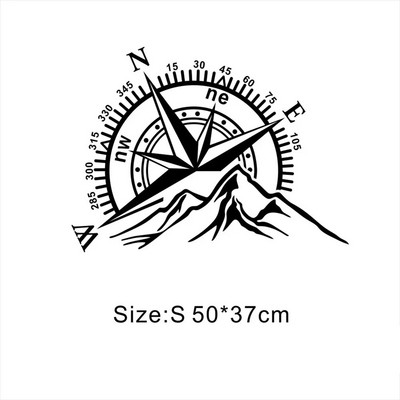 Auto kapoti kleebis Kompassi mägede kleebis suur kleebis matkaauto kaubik PVC haagissuvila seinakunst Vinüül auto välistarvikud