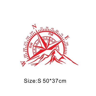 Auto kapoti kleebis Kompassi mägede kleebis suur kleebis matkaauto kaubik PVC haagissuvila seinakunst Vinüül auto välistarvikud