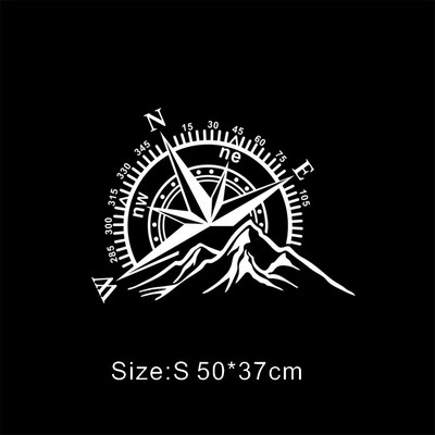 Auto kapoti kleebis Kompassi mägede kleebis suur kleebis matkaauto kaubik PVC haagissuvila seinakunst Vinüül auto välistarvikud