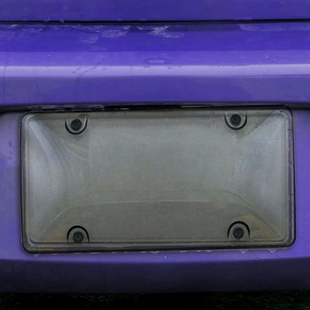 Опушен прозрачен капак на регистрационния номер Рамка Щит Тониран плосък автомобил с мехурчета
