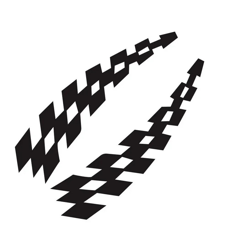 Autóverseny-matricák Járműautó-matricák Kockás kerék zászlók Reflektor biztonsági bakelit matricák, 30cm *7cm