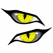 Autokleebised Evil Yellow Eyes jaoks Haagissuvila mootorratta oklusioon kriimustus veekindel esiklaas VAN Anime kleebis VINÜÜLIKLEEBIS Tooted