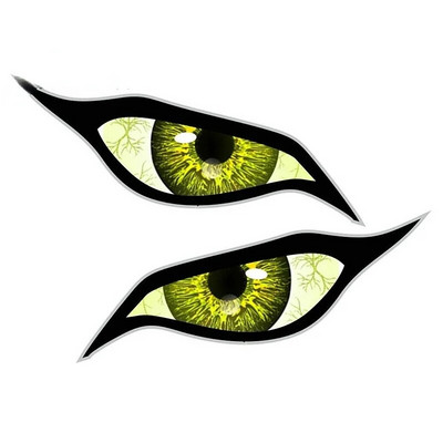 Autokleebised Evil Yellow Eyes jaoks Haagissuvila mootorratta oklusioon kriimustus veekindel esiklaas VAN Anime kleebis VINÜÜLIKLEEBIS Tooted