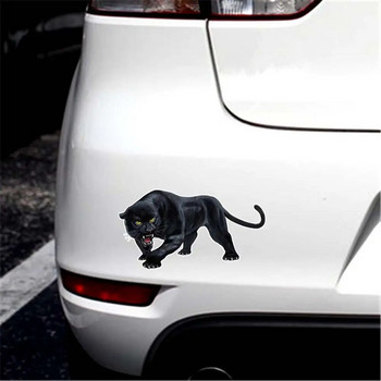 Творческо лице на черна котка, надничащо стикери за кола Декорация на автомобилни прозорци Отразяваща стикерна врата на прозорец