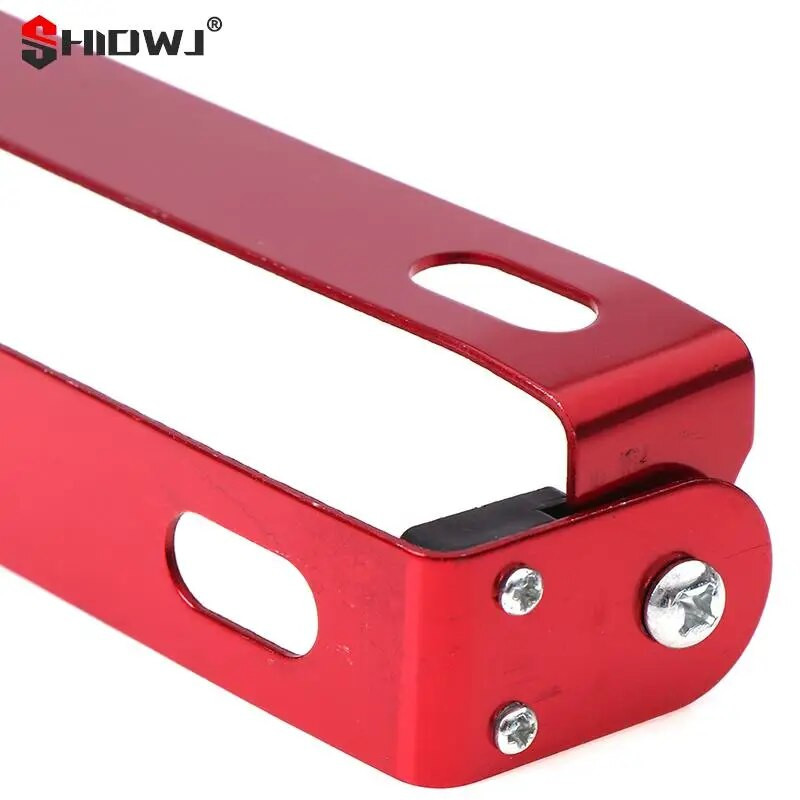 1 vnt aliuminio universalus motociklo reguliuojamo kampo valstybinio numerio laikiklio laikiklis Reguliuojamo kampo metalinis laikiklis Easy 18x5,5x2,5 cm