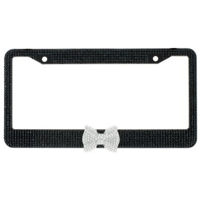 Numbrimärgi hoidik Autoosad Auto välisviimistlus Kaitske teie plaate roostevabast terasest raam USA mudelile 1 tk koos roosa kikilipsuga