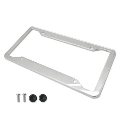Crni srebrni nosač s vijcima Univerzalni okvir američke registarske pločice Dodatak za automobile Poklopac oznake registarske pločice od vlakana za prednju i stražnju stranu