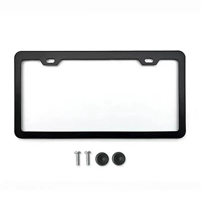 Crni srebrni nosač s vijcima Univerzalni okvir američke registarske pločice Dodatak za automobile Poklopac oznake registarske pločice od vlakana za prednju i stražnju stranu