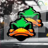 JDM Cartoon Duck Peegeldavad autokleebised Decor Mootorratta tõukeratta Auto Kere Esiklaas Klaas Kütusepaagi korgi kleebised Tarvikud