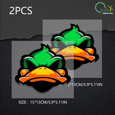 JDM Cartoon Duck Peegeldavad autokleebised Decor Mootorratta tõukeratta Auto Kere Esiklaas Klaas Kütusepaagi korgi kleebised Tarvikud