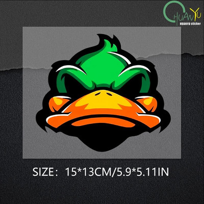 JDM Cartoon Duck Peegeldavad autokleebised Decor Mootorratta tõukeratta Auto Kere Esiklaas Klaas Kütusepaagi korgi kleebised Tarvikud