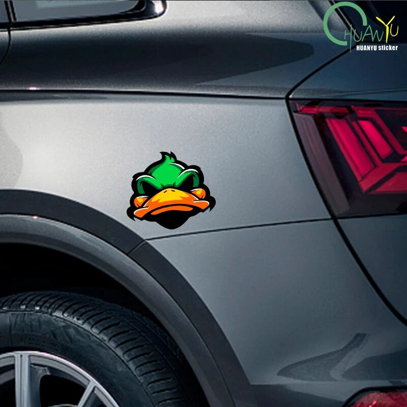 JDM Cartoon Duck Peegeldavad autokleebised Decor Mootorratta tõukeratta Auto Kere Esiklaas Klaas Kütusepaagi korgi kleebised Tarvikud
