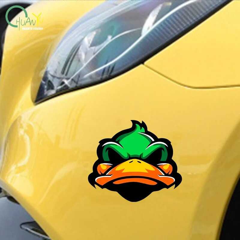 JDM Cartoon Duck Peegeldavad autokleebised Decor Mootorratta tõukeratta Auto Kere Esiklaas Klaas Kütusepaagi korgi kleebised Tarvikud