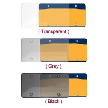 2x прозрачен светоотражател против скорост на червен светофар за запушалка на камерата за регистрационен номер-капак на модифицирана защитна табела