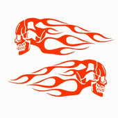 Motorkerékpár olajtartály matricák törzsi láng koponya matricák és matricák vízálló és UV-álló dekorációk ajándék neki/neki