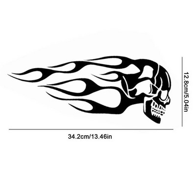 Motorkerékpár olajtartály matricák törzsi láng koponya matricák és matricák vízálló és UV-álló dekorációk ajándék neki/neki