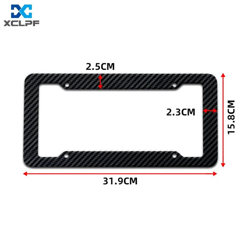 Πλαίσιο πινακίδας αυτοκινήτου ΗΠΑ Πλαίσιο κυκλοφορίας οχήματος από ανθρακονήματα Επανατοποθετημένος εξοπλισμός αυτοκινήτου Προστασία πινακίδας κυκλοφορίας Εξωτερικό