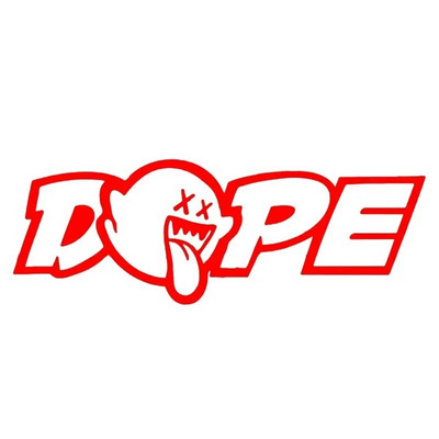 Isekleepuv vinüülkleebis Dope Ghost autokleebiste veekindlate autodekoratsioonide jaoks kaitseraua tagaakna sülearvutil 20 cm * 7 cm