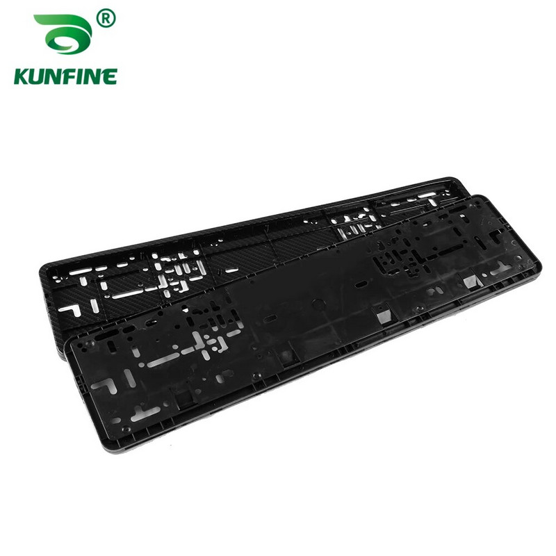 Viens pāris Carbon Style Eiropas numura zīmes rāmja automātiskā piederuma ūdensnecaurlaidīgs turētājs ar montāžas numura zīmi