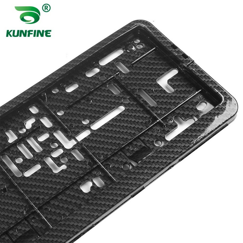 Viens pāris Carbon Style Eiropas numura zīmes rāmja automātiskā piederuma ūdensnecaurlaidīgs turētājs ar montāžas numura zīmi