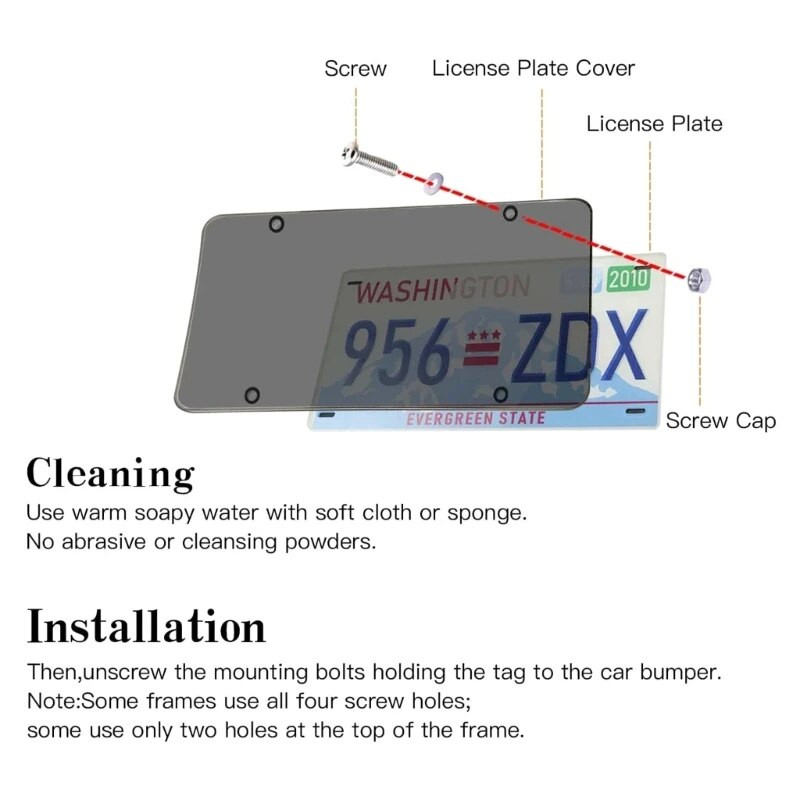 Automobilis skaidrus atspindintis greitį mažinantis raudonas žibintas mokesčių kameros kamštis valstybinio numerio dangtelis valstybinio numerio korpuso nesulaužomas laikiklis