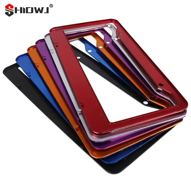 1db univerzális alumínium rendszámtábla keret Styling Power Racing Fra címketartó engedély USA autós tartozék