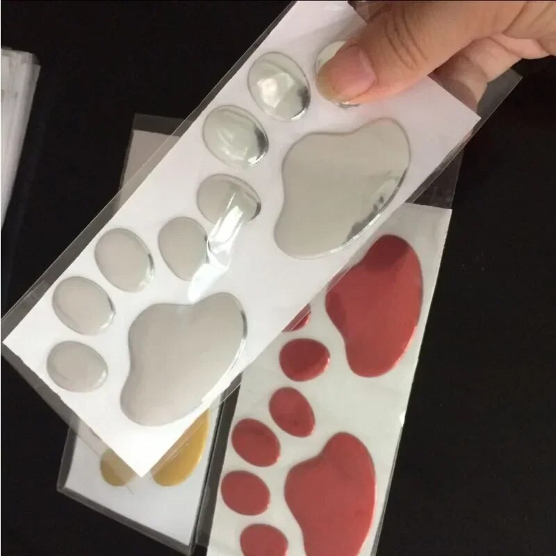 1 list naljepnica za automobile Kreativne naljepnice Šapa 3D Životinja Pas Mačka Otisci stopala Naljepnica Auto Motocikl Naljepnica Dodaci za automobile