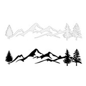 Automobil Kamion Vjetrobransko staklo Prozor Laptop Kućna vrata Bočne naljepnice Planinska šuma Naljepnica LX0E