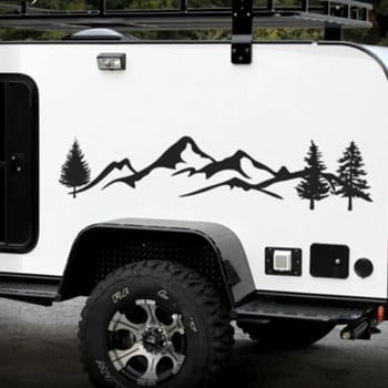 Παράθυρο παρμπρίζ φορτηγού αυτοκινήτου Laptop Αυτοκόλλητα πόρτας σπιτιού Πλαϊνά Αυτοκόλλητα Mountain Forest Decal LX0E