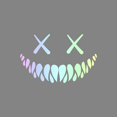 Démon mosolygó arcú autómatricák hátsó szélvédőhöz, hideg autó karosszériához vízálló dekorációhoz, bakelit matricák autóablakokhoz