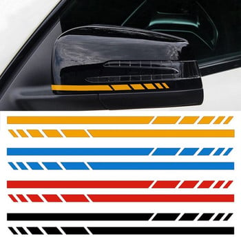 2PCS Stripes Sticker Rearview Mirror Decal за Mercedes Benz ABCE CLA SVR ML AMG W176 C117 W205 W204 W213 W212 C253 Decal