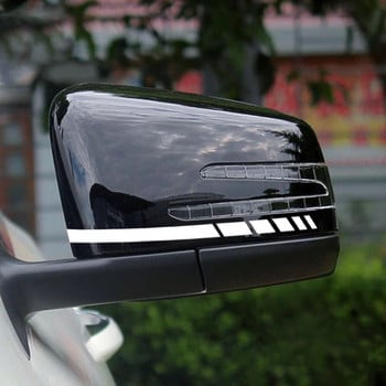 2PCS Stripes Sticker Rearview Mirror Decal за Mercedes Benz ABCE CLA SVR ML AMG W176 C117 W205 W204 W213 W212 C253 Decal