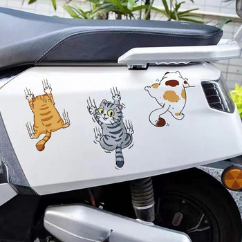 Τρεις γάτες Αστεία αυτοκόλλητο αυτοκινήτου Γάτα αναρριχώμενη για κατοικίδιο ζώο αυτοκόλλητα styling αυτοκόλλητα διακοσμητικά αμαξώματος αυτοκινήτου Δημιουργικές χαλκομανίες Αξεσουάρ διακόσμησης αυτοκινήτου