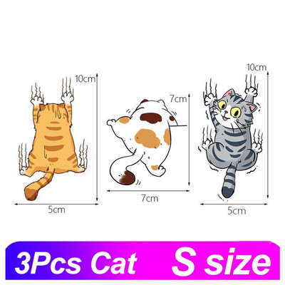 Tri mačke Smiješne naljepnice za automobil Mačka se penje Naljepnice za stiliziranje kućnih ljubimaca Ukras karoserije automobila Kreativne naljepnice Dodaci za uređenje automobila
