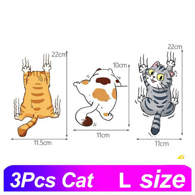 Tri mačke Smiješne naljepnice za automobil Mačka se penje Naljepnice za stiliziranje kućnih ljubimaca Ukras karoserije automobila Kreativne naljepnice Dodaci za uređenje automobila