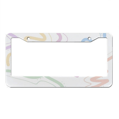 Ilus õlimaali lilleseeria alumiiniumsulamist Ameerika auto numbrimärgi kate Autodekoratsioon kohandatav